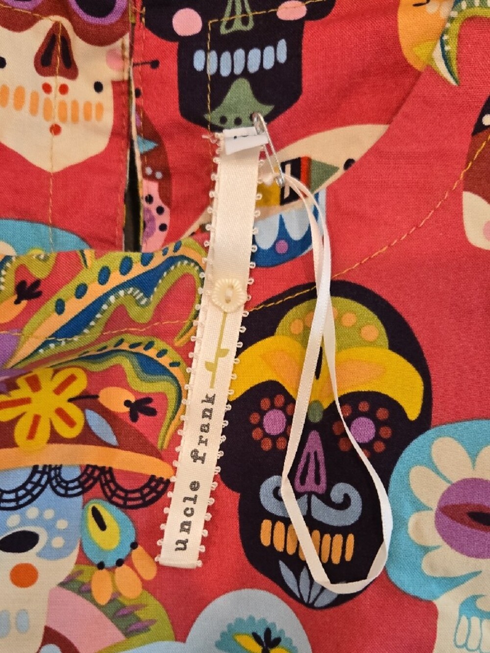 Uncle Frank Coral Day of the Dead Mini Dress - Picture 4 of 4
